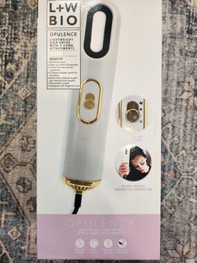 Opulence White & Gold Lightweight Hair Dryer